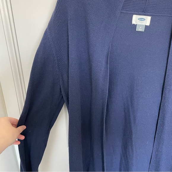 Navy Blue Sweater Cardigan - Picture 3 of 4
